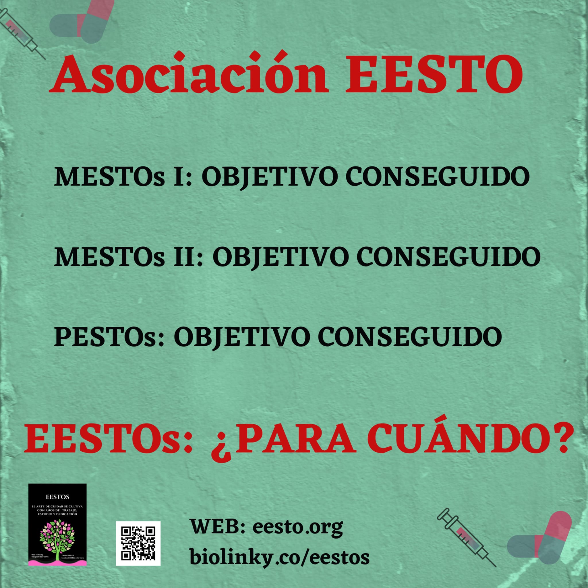 Cartelería Asociación Nacional EESTO semana 12 de octubre 2020